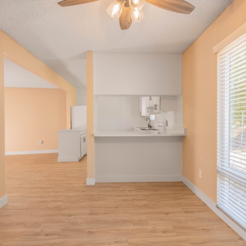 Generous living spaces with beautiful natural lighting an entryway with a large window