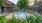 a hot tub in a courtyard